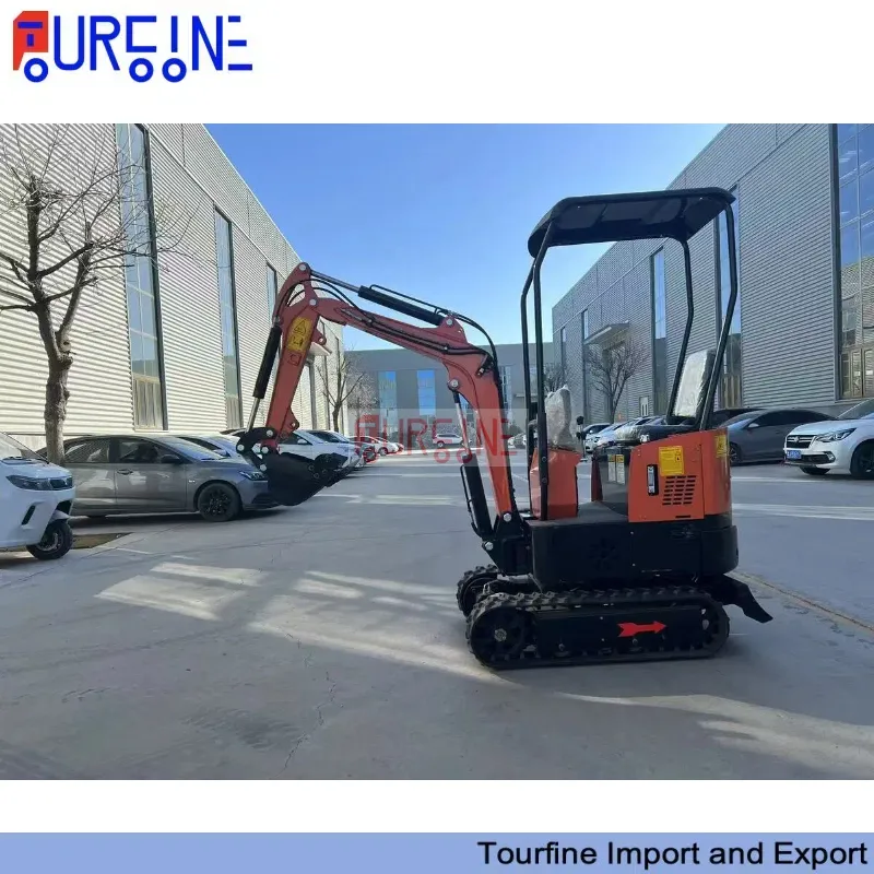 1 Ton 0.017cbm Mini Excavator Machine with Retractable Tracks for Construction