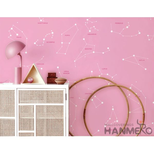 Removable Little Girls Bedroom Wallpaper , Girls Pink Bedroom Wallpaper