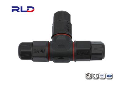2 conector impermeável impermeável do cabo elétrico T do conector de alimentação IP68 do Pin M16