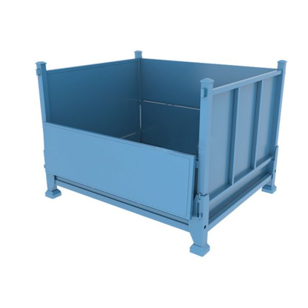 Паллет коробки клетки Stillage ODM складный стальной с половинными воротами 1200x1000mm