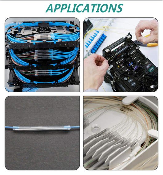 60mm Heat Shrink Splice Protector FTTH Products Fiber Fusion Splice Protection Sleeve