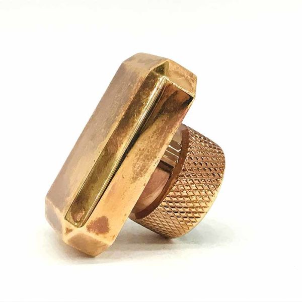 Cápsula de perfume del zamak del metal del final antiguo de la forma del rectángulo