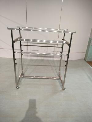 Adjustable Height Boutique Clothing Display Racks With Wheels And Double Rod