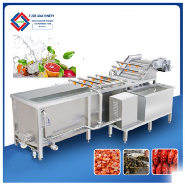 SS304 Industrial Bubble Vegetable And Fruit Washing Machine