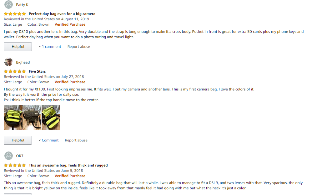 High Density Canvas Waterproof Camera Shoulder Bag