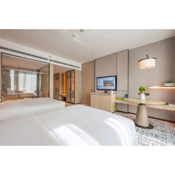 Standard Plywood Hotel Guest Room Furniture Full Supply Customization