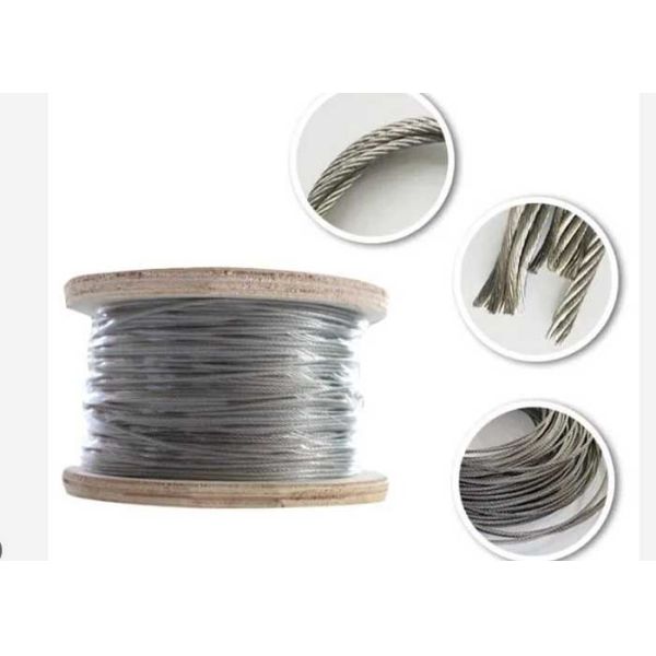 Nylon-Coated 304 Stainless Steel Wire Rope (7x7 Construction)