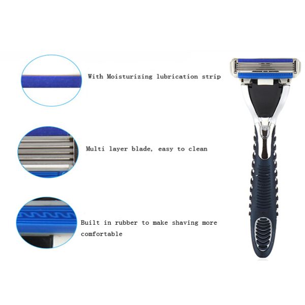 Safety Electric Male Shaving Razor 1 Handle With 2 Cartridges Pace 4  Razor