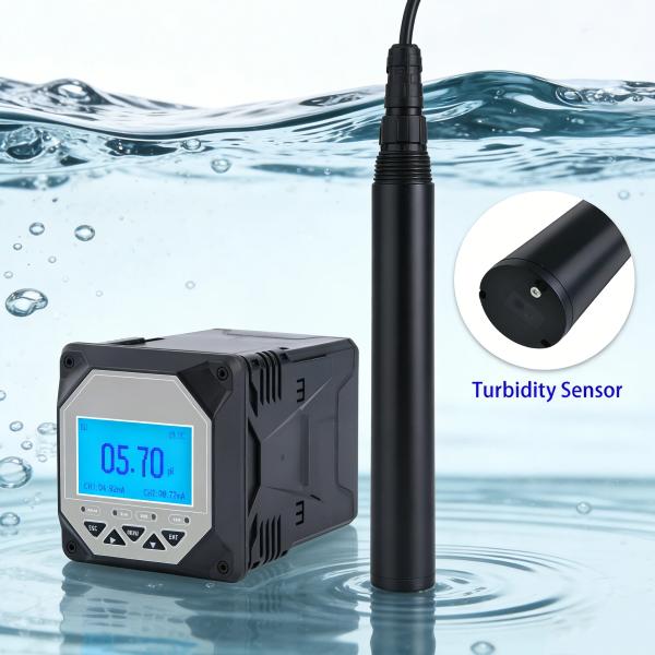 RS485 turbidity sensor with Modbus RTU support and optical fiber isolation for stable and accurate turbidity measurement