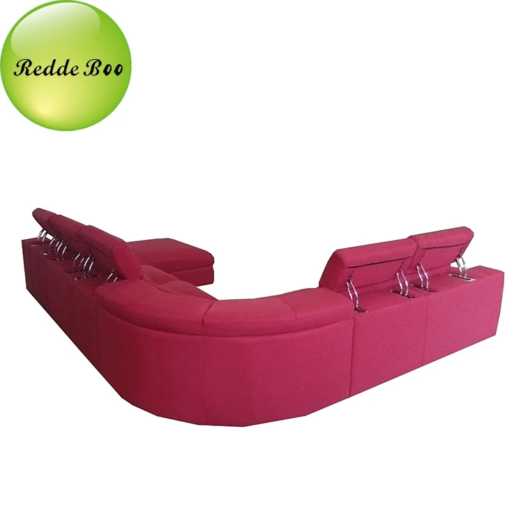 Huge Sectional Top Grain Plush Leather Sofa Couch Recliner Curved Backrest