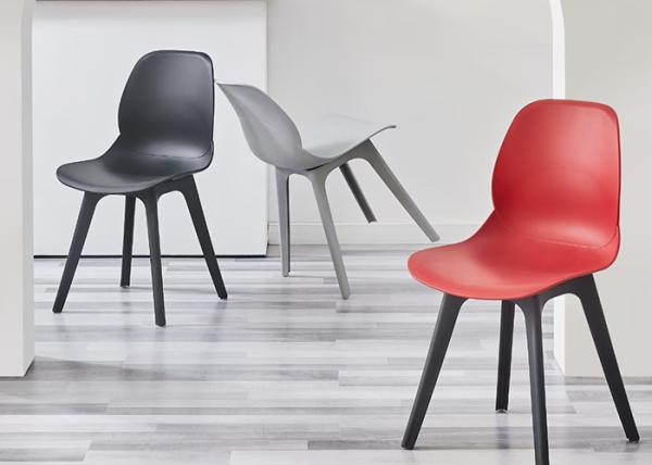 51cm 81cm Coloured Plastic Dining Chairs Waterproof Apple Chair