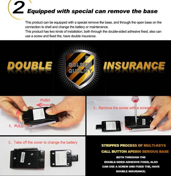 long range signal table call bell 2.5km wireless push button