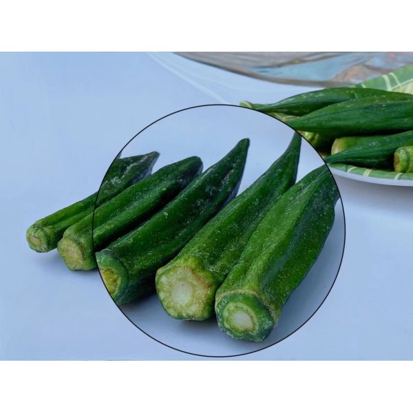 Low Salt Vacuum Fried Okra Semi Soft Crispy Roast Vegetables