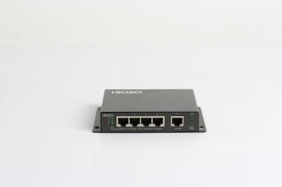 4 Rj45 1 Uplink Port High Power Optical Switch , Industrial Gigabit Ethernet Switch DC12V