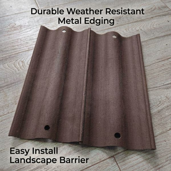 Weather Resistant Corrugated Garden Edging Metal Landscape For Flower Bed 10 Foot