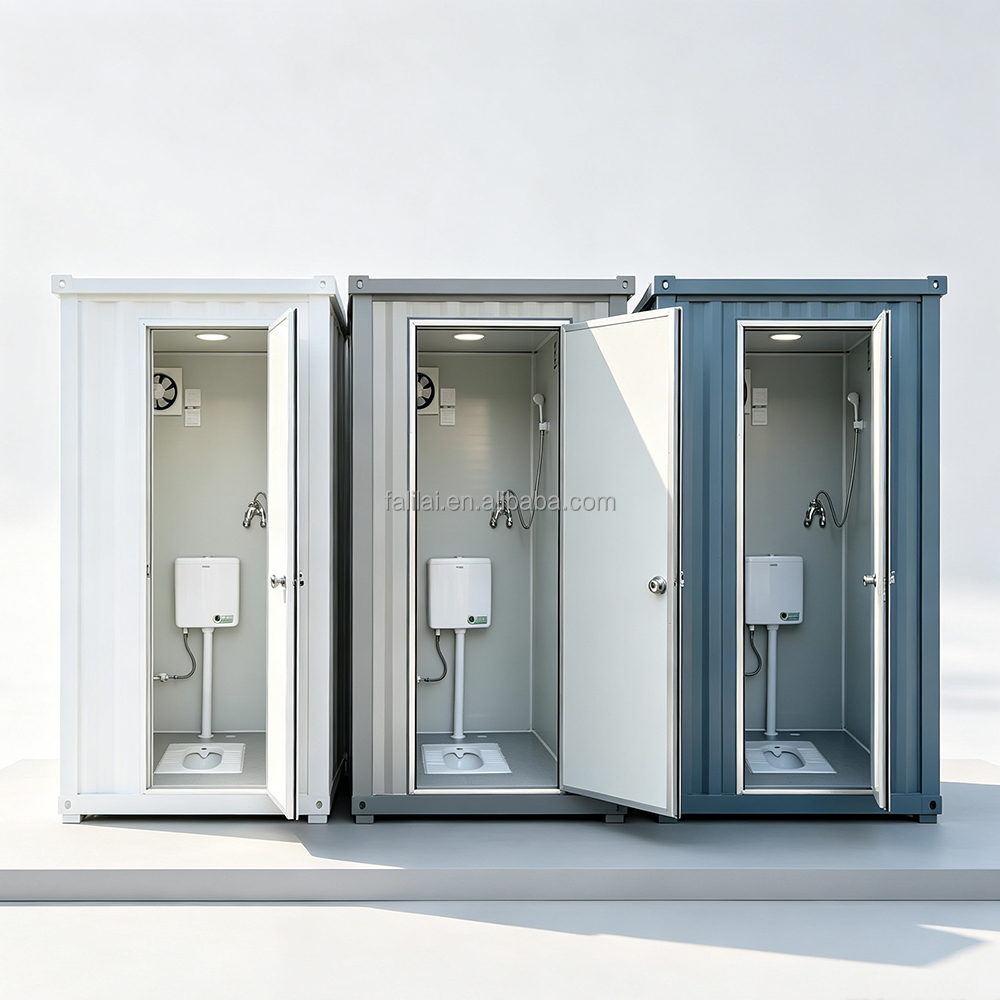 Low Price Mobile Single or Double Toliet Customized Tiny Home Portable Bathroom Cheap Public Portable Toilet