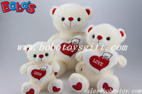 Cuddly Bear Toys Softest Plush Material Teddy Bear With Red Love Heart Pillow