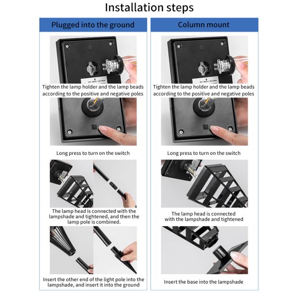 Outdoor Pathway Yard Lighting Solar Led Garden Lights for Landscape Garden Decoration