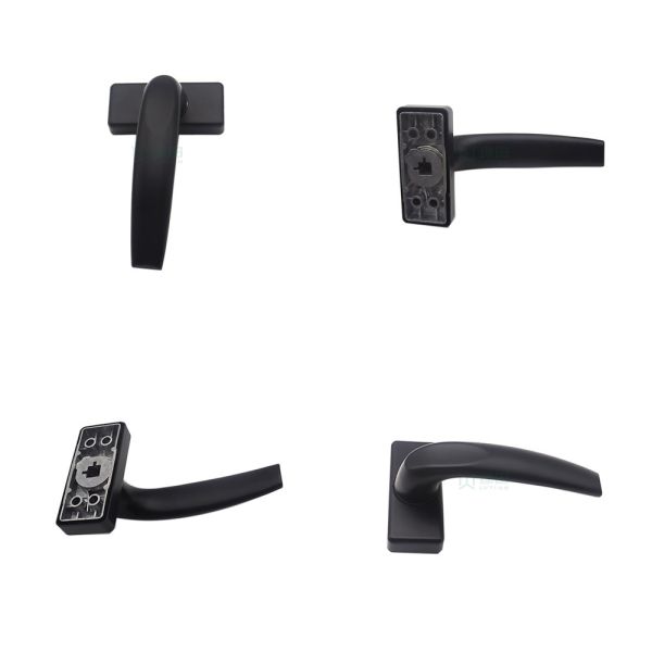 Black Door And Window Push Through Handle Chrome Plated Finish For Home Office