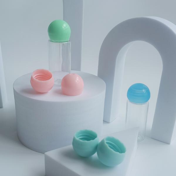 Recyclable 18mm Colorful Globular Screw Plastic Cap For Bottle Custom Order Accepted