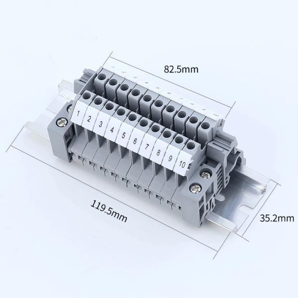 UK2.5B Screw Terminal Blocks Kit UK2.5N Modular DIN Rail Mounted Strips 32A 690V