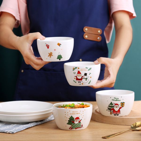 Customizable Ceramic Home Decoration Tableware For Christmas Gift