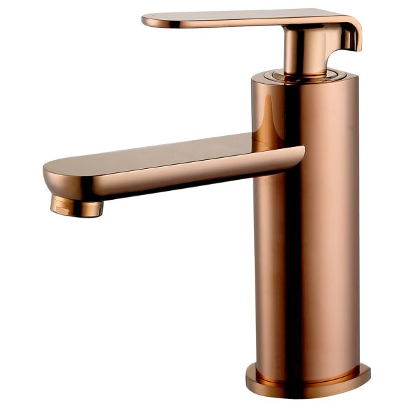 Wall Mounted Bathroom Brushed Gold Brass Basin Mixer with Rotatable Sprayer Water Tap
