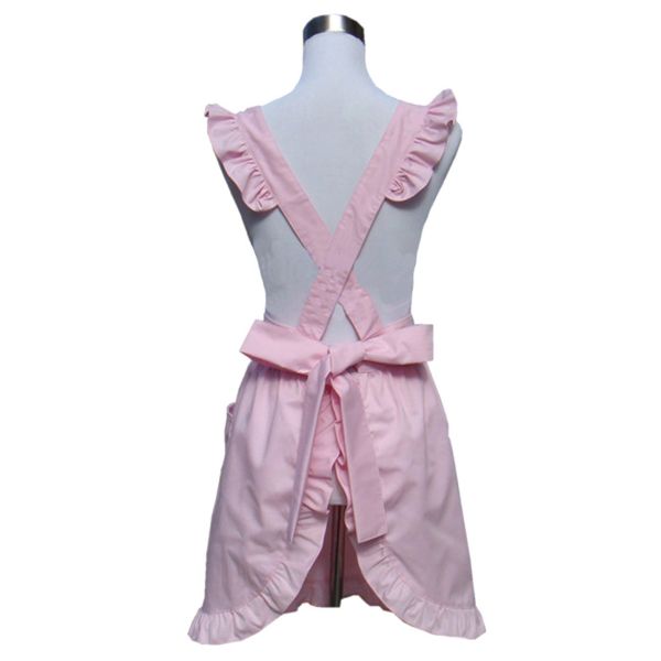 Cute Lovely Retro Kitchen Cooking Ruffles Apron for Women Girls Customized Color