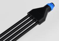 Y negra forma el cable eléctrico del conector impermeable de IP67 M15