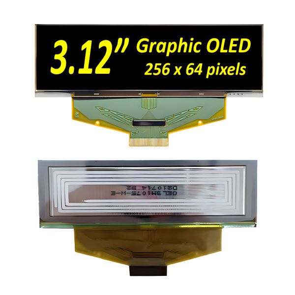 SAEF Промышленный класс 3.12 дюймовый OLED дисплей 256x64 пикселя 30 пин COF SPI/Паралельный/I2C интерфейс