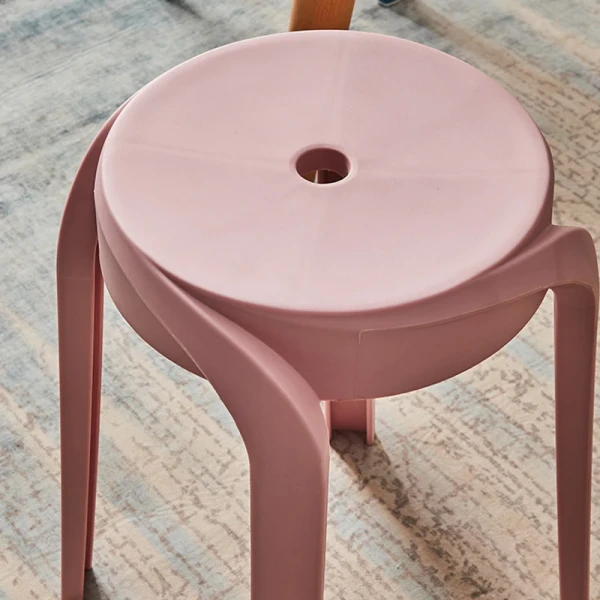 Rubber Chairs Stackable Dining Windmill Folded Plastic Stools for Home Functional and Stylish