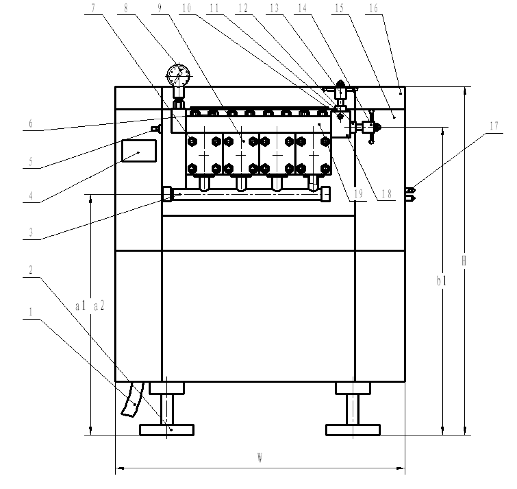High Efficiency Jam Or Milk Homogenizer Machine 10T/H 40KW SUS304