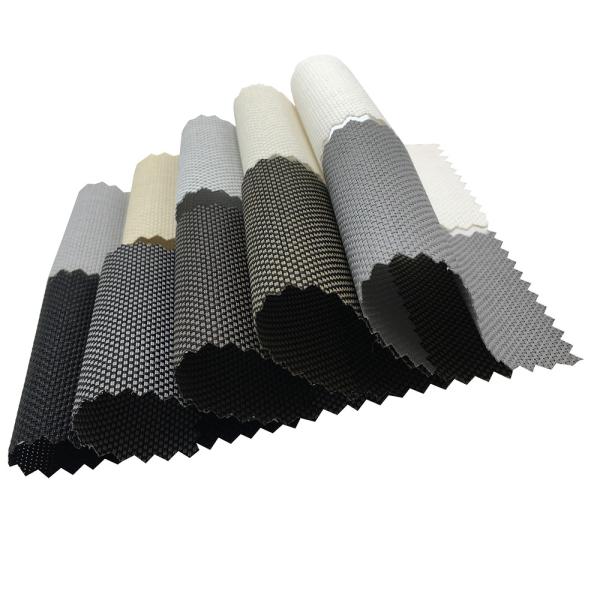 Tecido exterior simples de poliéster PVC Proteção solar Tecido de hotel Roller Blind Shades Tecidos