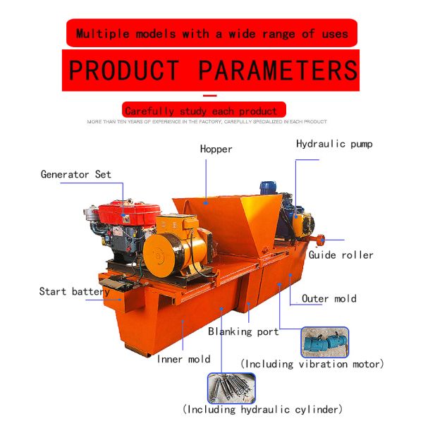 Self-Propelled Water Channel Ditch Canal Lining Machine for Three Construction Workers