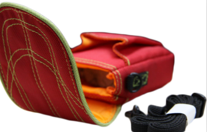 Long Straps Have Metal Buckle Red Oxford Fabric Waterproof Nylon Camera Bag