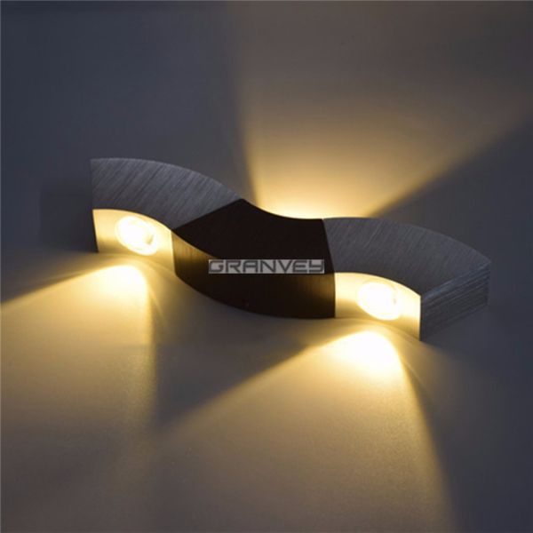 Warm White 3 Watts Wavy Wall Lights Interior For KTV Bar House Home Decoration