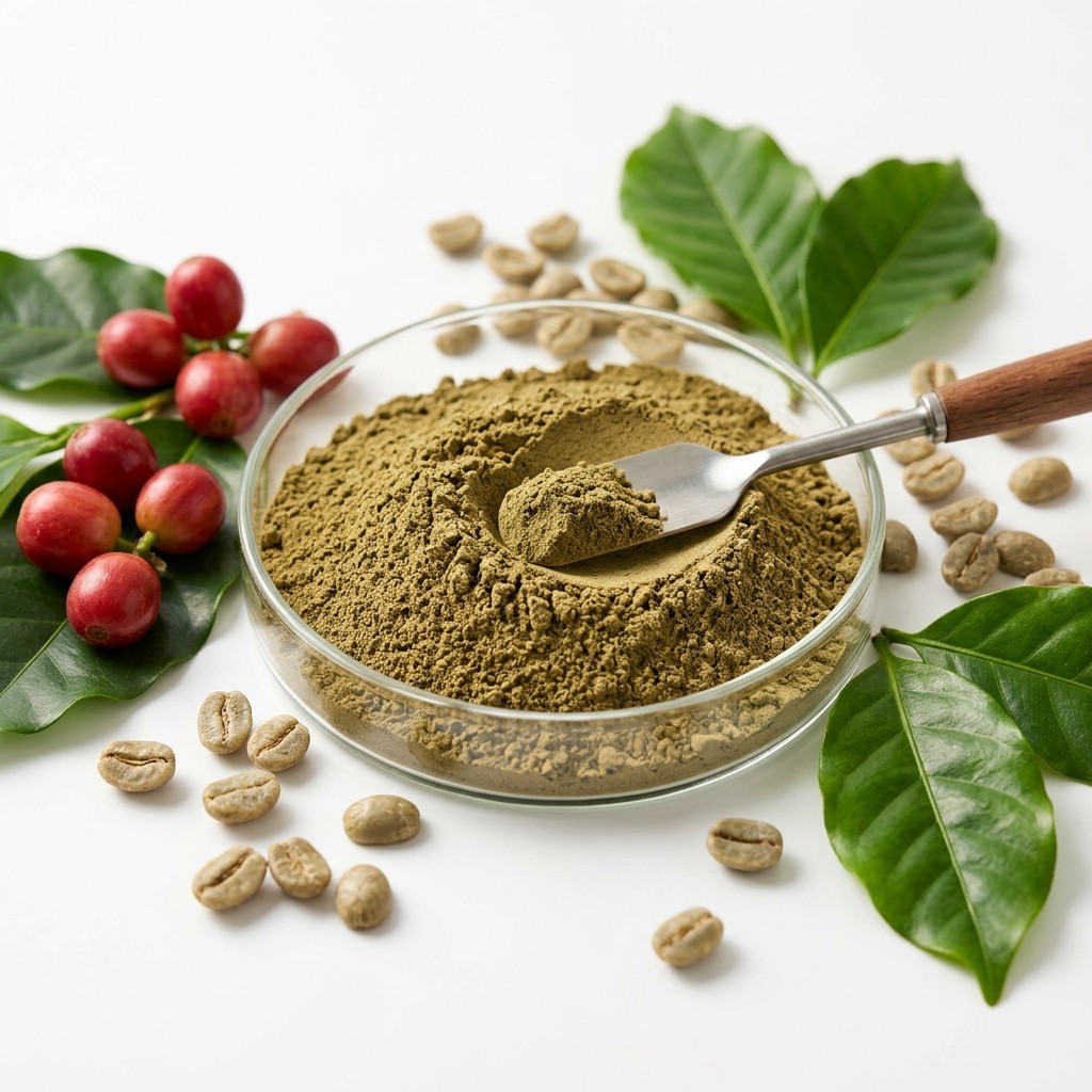 Light Yellow Green Coffee Bean Extract Coffea Arabica Extract Standardized Chlorogenic Acid