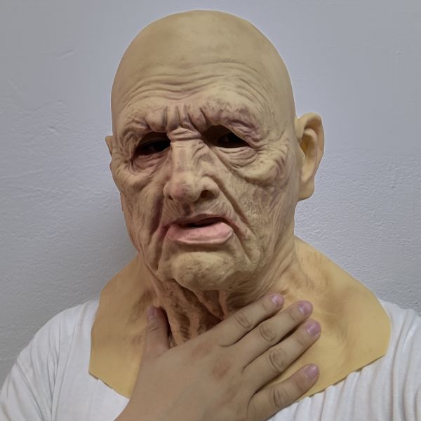 Professional Human Mask with Realistic Appearance and Latex Material for Theater Film and Costume Parties One Size Fits Most
