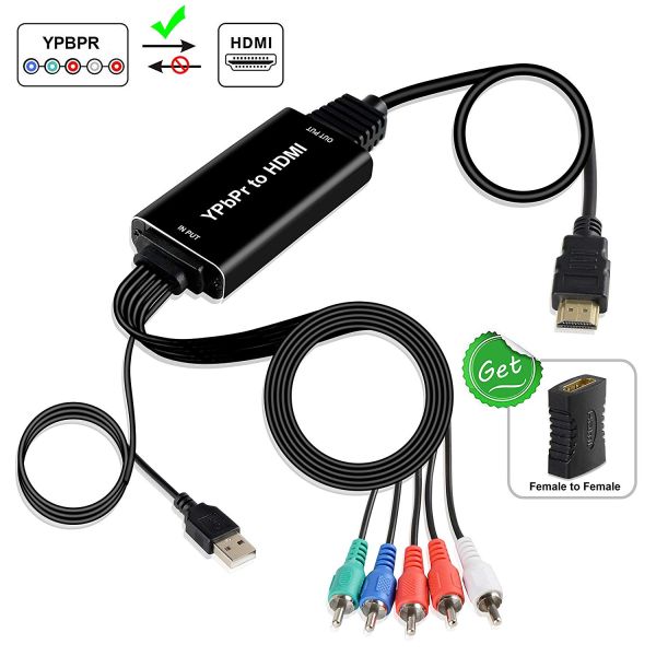 1080P 60Hz Audio Video Converter Component RCA RGB YPbPr To HDMI