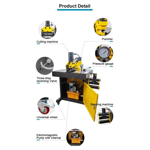 Three in One Busbar Processing Machine iDHY-200