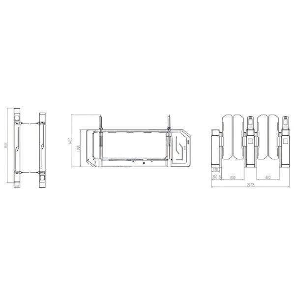 Double Door robust Flap Barrier Turnstile Automatic Systems 35p/m