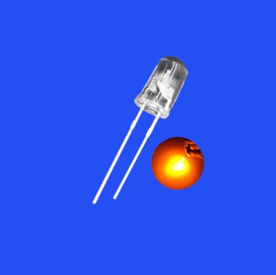 LED intermitente 5mm 0.5Hz 1/2 Ciclo de Função Cor Laranja 600-615nm 1500mcd Lente clara Dip LED intermitente