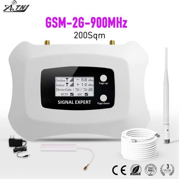 ATNJ GSM 900MHz 2G 信号ブースター リピエーター 70dB 増幅と 300平方メートルのカバー