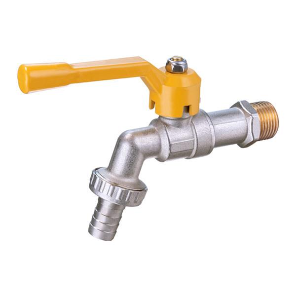 Irrigation Garden Brass Bibcock Water Tap with Chroming Ball Quickly Open
