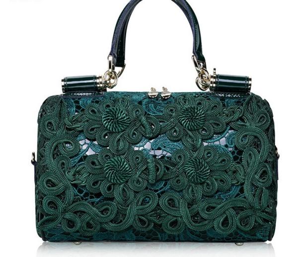 2016 new lace handbag European and American fashion handbags leather shoulder bag