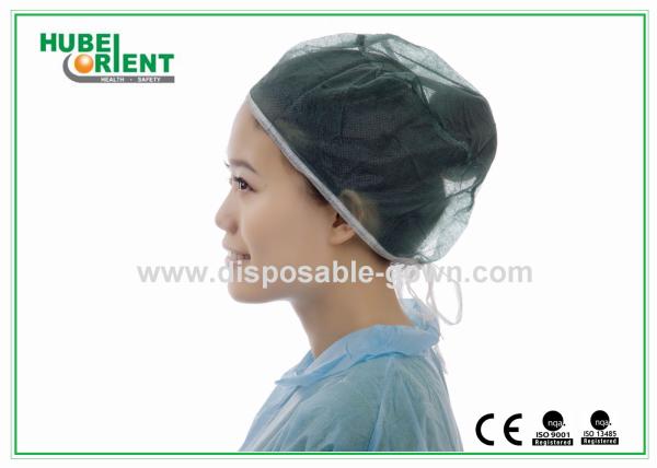 CE MDR 25 - 40gm Polipropileno SMS Medical Doctor Cap Com Gravata