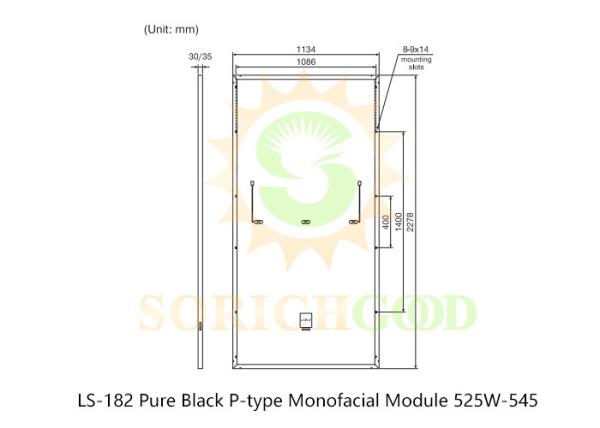 525W Powerful Stylish Monocrystalline Silicon Panels For Residential And Commercial