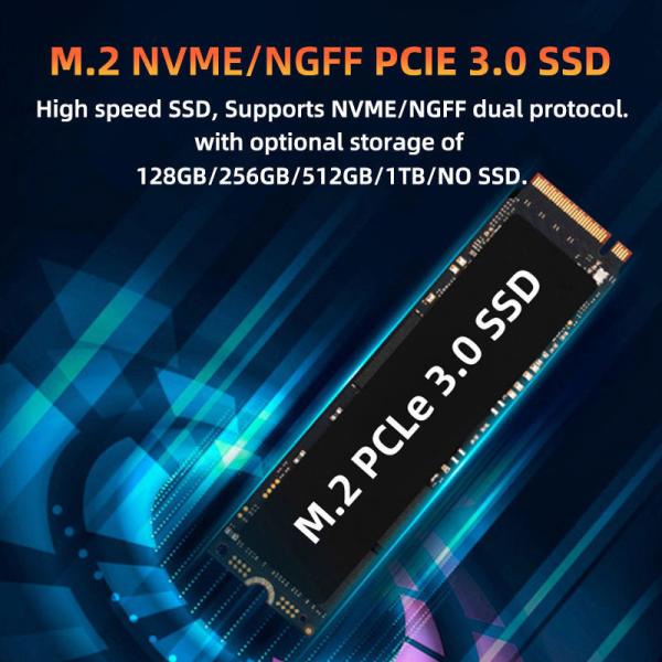 Mini PC portable AMD Ryzen 7 5800H 4700U 4K HTPC Ordinateur de bureau Graphiques 7 cœurs Win10
