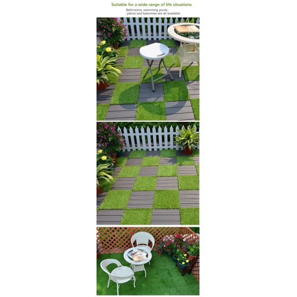 Indoor And Outdoor Artificial Turf Grass Balcony Garden Pet Carpet Lawn With Drainage Holes