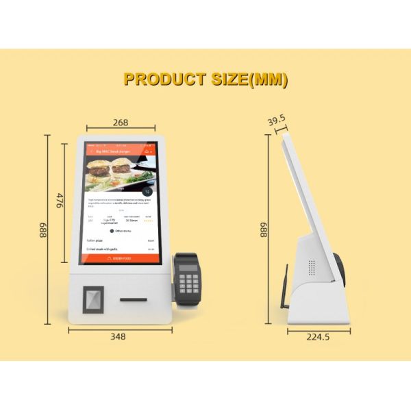 1920X1080 Resolution Metal Case Floor Standing Touch Screen Self Service Kiosk with Android OS